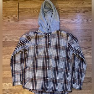 Men's Lightweight Flannel in Light Brown Plaid
